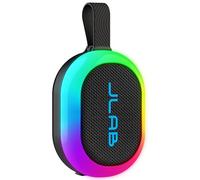 JLab Pop Party Enceinte Bluetooth Ultra-Portable avec +8H d'Autonomie - Enceinte sans Fil 5W pour l'ExtéRieur et Voyage avec Lumières RGB, Petite Enceintes Résistantes IP55, Noir