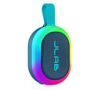 JLab Pop Party Enceinte Bluetooth Ultra-Portable avec +8H d'Autonomie - Enceinte sans Fil 5W pour l'ExtéRieur et Voyage avec Lumières RGB, Petite Enceintes Résistantes IP55, Bleu Marine