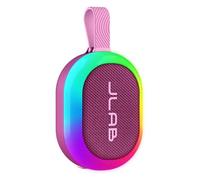 JLab Pop Party Enceinte Bluetooth Ultra-Portable avec +8H d'Autonomie - Enceinte sans Fil 5W pour l'ExtéRieur et Voyage avec Lumières RGB, Petite Enceintes Résistantes IP55, Mûre