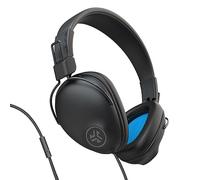 JLab Studio Pro Casque Supra-auriculaire Filaire - Casque Pliable en Simili Cuir Ultra Doux avec Coussinets en Mousse Nuage - Pilotes en néodyme 40 mm, Noir