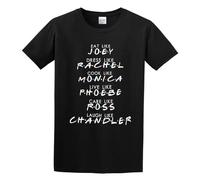 JlACAI Friends Eat Like Joey Dress Like Rachel T-Shirt Black M