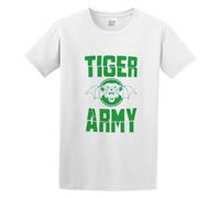 JlACAI Tiger Army American Band Musical Style Psychobilly T-Shirt White XL