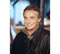 JLANEZI 5D DIY Diamant Peinture Photo France Chanteur de Rock Michel Sardou Plein Rond Paon Diamant Peinture,60x80cm