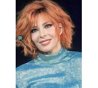 JLANEZS 5D Bricolage Diamant Peinture Mylene Farmer Diamant Motif Strass Diamant MosaïqueDécor À La Maison，40x55cm