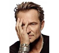 JLANEZS 5D Diamant Broderie Portrait Diamant Peinture David Hallyday Plein Rond Strass Photos Décoration de La Maison,AR7,30x40cm