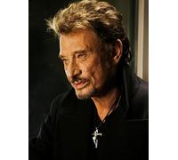 JLANEZS 5D Diamant Broderie Portrait Diamant Peinture Johnny Hallyday Plein Rond Strass Photos Décoration de La Maison,AR9,50x65cm