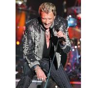 JLANEZS 5D Peinture de Diamant Chanteur de Rock Johnny Hallyday Diamant Broderie 3D Rond Chanteur français Diamant Autocollant mosaïque décor,S79,80x105cm