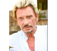 JLANEZS 5D Peinture de Diamant Johnny Hallyday Diamant Broderie 3D Rond Chanteur français Diamant Autocollant mosaïque décor,80x105cm