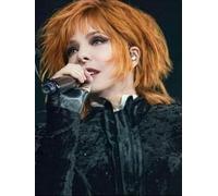 JLANEZS 5D Peinture de Diamant Mylene Farmer Diamant Broderie 3D Rond Chanteur français Diamant Autocollant mosaïque décor,N,80x105cm
