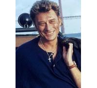 JLANEZS Plein Rond 5D Diamant Peinture Johnny Hallyday Diamant Art français Chanteur Broderie De Point Croix mosaïque déco,AL,50x65cm