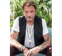 JLANEZS Plein Rond perceuse 5D Bricolage Diamant Peinture Johnny Hallyday Broderie Point de Croix Home Decor Artisanat Cadeau,R75,40x55cm