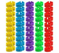 jlceh 50/100 De Bagues pour Pattes De Poulet - 16 Mm D'éTiquettes ColoréEs NuméRotéEs pour Pattes De Poulet, Bagues pour Pattes De Volaille pour Canards, Poussins, Oies, Gibier à Plumes, Dindes
