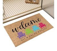 jlceh Paillassons de Bienvenue pour l'extérieur et l'intérieur - Paillassons Hello Summe, paillassons d'entrée décoratifs antidérapants, Tapis d'entrée coloré, Tapis de Sol intérieur