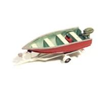 JLI 1/87 ho neuf : barque de pêche sur remorque