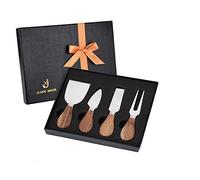 JLIAN MIOR Ensemble de 4 couteaux à fromage en acier inoxydable exquis, cadeau prêt (Coffret cadeau quatre pièces 1)