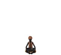 Jline Vide Poche Design Entrée Statuette Garçon Décoration Ethnique de 25cm