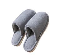 JLISENYIG Pantoufles en coton pour hommes et femmes 2025 nouvelle maison couple intérieur antidérapant automne et hiver pantoufles en laine, Gris Smt, 10 UK Wide