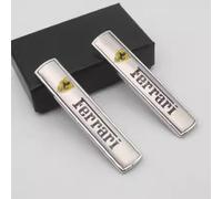 JLJTTBD 2 Pièces Emblème Logo pour All Ferrari Models, Badge Autocollant Voiture Avant Arrière Corps Voiture Décoration Styling Accessoire,B