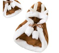 Jlkegfdf Cape pour chien | Costume d'élan amusant pour animal de compagnie | Vêtements d'élan pour chiens, chats, petits chiens, lapins, intérieur et extérieur