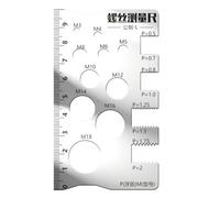 Jlkegfdf Jauge de filetage | Règle de mesure de vis, règle de filetage facile à lire pour le travail du bois, la mécanique, l'atelier, l'automobile, le travail des métaux, le garage