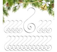 Jlkegfdf Lot de 20 cintres de décoration de Noël en métal en forme d'étoile/S pour petits ornements | Clips robustes pour porte, mur, chaussettes, boules de vacances, loisirs créatifs, fournitures de