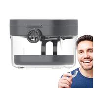 Jlkegfdf Récipients pour prothèses dentaires | Récipient de bain pour prothèses dentaires, avec miroir de nettoyage, boîte de rangement pour hommes, femmes, adolescents, filles, adolescents, garçons