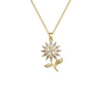 JLKJNCXZC Cla ic Collier miniature de rhodolites en fleurs magnifiquement carrelé pour accompagner un gif de dîner de fille en forme de queue
