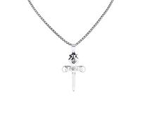 JLKJNCXZC Collier en acier inoxydable Gonzo pour femmes/hommes Hunter S. Thompson journaliste écrivain Pendentif Pendentif à gorge Necklce