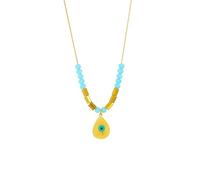 JLKJNCXZC Collier pendentif œil en forme de goutte d’eau en forme de tainle teel pour femmes fille vintage Ladie Clavicule Chain Girl