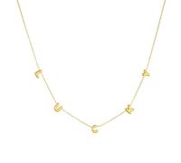 JLKJNCXZC collier tainle teel Golden Conci e Letter Of An Alphabet LUCKY pour femmes Nouvelle chaîne de cou