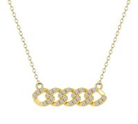 JLKJNCXZC Fashion Link Chain Hollow Geometric Shiny Necklace For Women Exquisite Women Anniversary