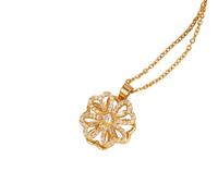 JLKJNCXZC Imple français, pendentif fleur porte-bonheur mignon, chaîne de clavicule, collier rotatif de moulin à vent dans un centre commercial.