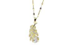 JLKJNCXZC Léger Luxe, collier en plumes de paon légèrement incrustées, pendentif en aile d’ange pour une seule dimension, pendentif en ailes d’ange cla ic Clavicule