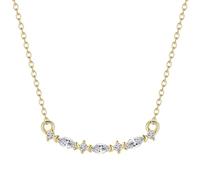 JLKJNCXZC Marqulse Shaped Clear Pendant Choker Chain Necklace Women Luxury Elegant Delicate Gift