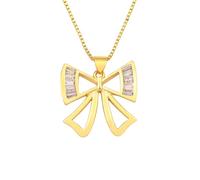 JLKJNCXZC Nouveau collier pendentif à ruban à démoction creux à motif creux à la mode, nœud, pendentif à courtois, tailles S/L Choix Incrustations