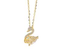 JLKJNCXZC of Lovely Ballet Swan Pendant Necklace for Women, Cute Animal Accessories Gift for Relatives, Friends and Lovers