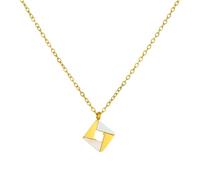 JLKJNCXZC Queue de cheval Enfer blanc Triangle plié quare Collier Pour femmes Cla ic imple Chaîne de cou