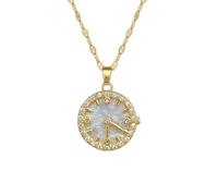 JLKJNCXZC Saint-Valentin Fête des Mères pour les femmes Collier pendentif élégant de l’horloge infernale Ton Rhin toile