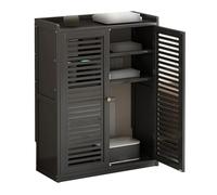 JLLEIZYZ Cache-radiateur, Cache-radiateurs Réglable, Réglage Flexible des Cloisons Internes et de la Dissipation de la Chaleur par Persiennes, Adapté aux Pièces à Vivre(Black,59x67cm/23.2x26.4in)