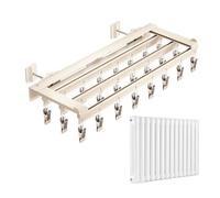 JLLEIZYZ Etendoir Linge Porte, Tablette de Radiateur, Étagère de Radiateurs, Rangement Pliable, Grande Capacité, Installation Facile