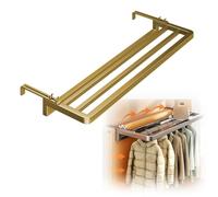 JLLEIZYZ Etendoir Linge Porte, Tablette Radiateur, Fabriqué en Acier au Carbone, Facile à Ranger et à Installer, Adapté au Séchage des Gants et des Chaussettes(Gold,60x25x5.5cm/24x10x2.2in)
