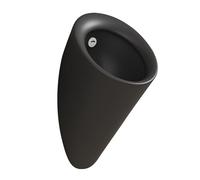 JLLEIZYZ Fixation Murale Urinal, Pistolet Urinoir pour Homme, Bords Anti Éclaboussures, Conception Anti Obstruction et Chasse d'eau en Cascade(Black)