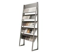 JLLEIZYZ Large Sample Rack, Étagère pour Échantillons en Porcelaine, Fabriqué en Fer Forgé Robuste avec Un Design Incliné à Plusieurs Niveaux(40x30x155cm/16x12x61in)