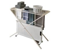 JLLEIZYZ Petit Etendoir Linge, Tablette de Radiateur, Gain de Place et Facile à Ranger, Convient aux Particuliers et aux Commerces(White,80x85x40cm/31x33x16in)