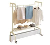 JLLEIZYZ Petit Etendoir Linge, Tablette Radiateur, Multifonctionnel avec roulettes Pivotantes Freinées pour Un Déplacement Facile, Efficace et Peu Encombrant(White,160x40x100cm/63x16x39in)