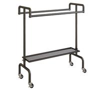 JLLEIZYZ Petit Etendoir Linge, Tablette Radiateur, Multifonctionnel avec roulettes Pivotantes Freinées pour Un Déplacement Facile, Efficace et Peu Encombrant(Black,160x40x120cm/63x16x47in)