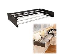 JLLEIZYZ Porte Serviette Radiateurs, Tablette Radiateur sans Percer, Très Grande Capacité, Grande Capacité de Charge, Facile à Plier, Idéal pour Les Petites Pièces(Black,100x50x10cm/39x20x4in)