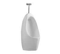 JLLEIZYZ Salle de Bain Urinal Homme, Usage Commercial Urinoir, Chasse d'eau à Effet Cascade, Design Ovale Anti Éclaboussures, Adapté aux Établissements Commerciaux