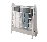 JLLEIZYZ Sechoir Balcon, Tablette de Radiateur, Fabriqué en Acier au Carbone Robuste et Durable il Est Doté de Pieds Réglables et d'une Grande Capacité de Rangement(White,85x48x60cm/33x19x24in)