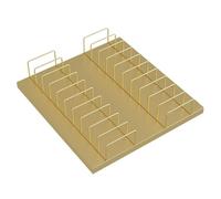 JLLEIZYZ Tile Sample Display Stand, Floor Tile Display Rack, Grande Capacité, Présentoir Multifonctionnel Adapté à la Présentation de Carreaux(Gold,35x33x2.5cm/14x13x1in)